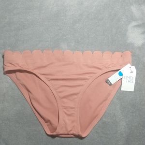 Scallop Edge Pink Bikini Bottom (L)